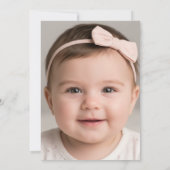 Sweet One Peach Birthday Thank You Dankeskarte (Rückseite)