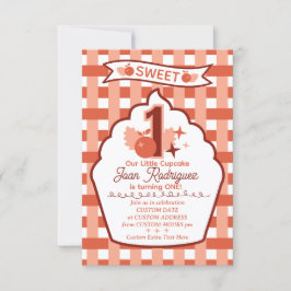 Sweet One Photo Invitations Flat Thank You Card Dankeskarte