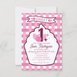 Sweet One Photo Invitations Flat Thank You Card Dankeskarte