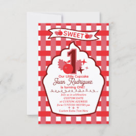 Sweet One Photo Invitations Flat Thank You Card Dankeskarte