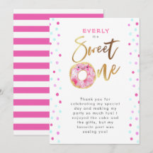 Sweet One Pink Donut Geburtstagsparty