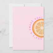 Sweet One Pink Fruit First Birthday Einladung (Rückseite)