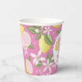 Sweet One Pink Lemon Birthday Party Paper Cups Pappbecher (Rechts)
