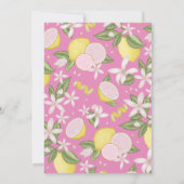 Sweet One Pink Lemonade 1. Geburtstag Einladung (Rückseite)