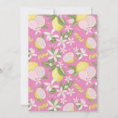 Sweet One Pink Lemonade 1. Geburtstag Einladung (Rückseite)