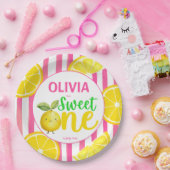 Sweet one pink lemonade Geburtstagsparty Pappteller (Party)