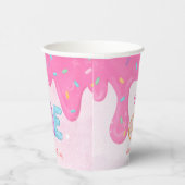 Sweet One Pink Zuckerguss Girl's First Birthday Pappbecher (Rechts)