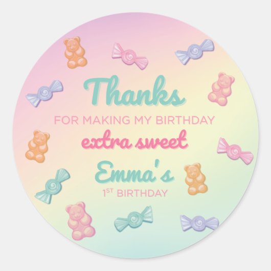 Sweet One  Runder Aufkleber (Vorderseite)