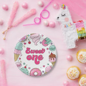 Sweet One Sprinkles Ice Cream and Cake Birthday Pappteller (Party)