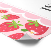 Sweet One Strawberry 1. Geburtstag 18x24 Willkomme Poster (Ecke)
