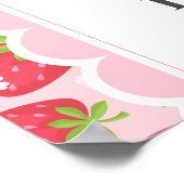 Sweet One Strawberry 1. Geburtstag 24x36 Willkomme Poster (Ecke)