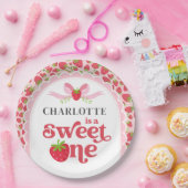 Sweet One Strawberry 1. Geburtstag 9" Runde Pappteller (Party)