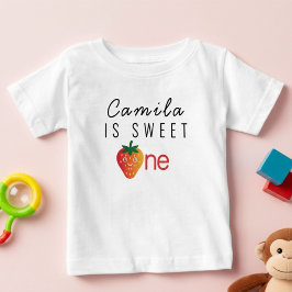Sweet One Strawberry 1. Geburtstag Baby T - Shirt