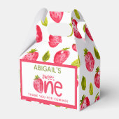 Sweet One Strawberry First Birthday Geschenkschachtel (Vorderseite)