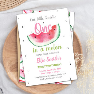 Sweet One Summer Party Card für Mädchen Einladung