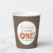 Sweet One Water color niedlich donuts 1. Geburtsta Pappbecher (Rückseite)