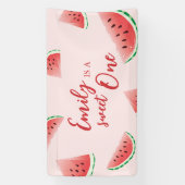 Sweet One Watermelon Birthday Banner (Vertikal)