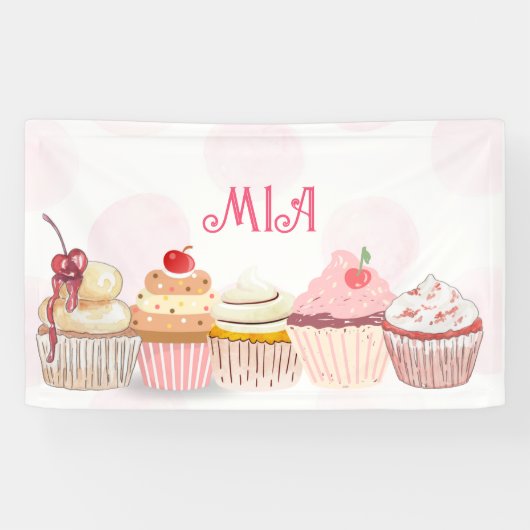 Sweet One Year Old Birthday Party Banner (Horizontal)