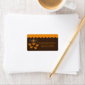 Sweet Orange Elephant Mobile Address Label Adressaufkleber (Insitu)
