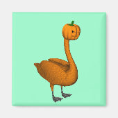 Sweet Orange Halloween Swan Magnet (Vorne)