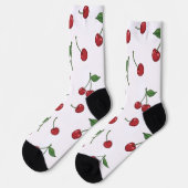 Sweet Orchard Cherry Pattern Socken (Linkes Detail)