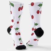 Sweet Orchard Cherry Pattern Socken (Gewinkelt)