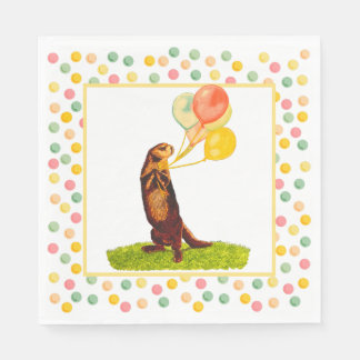 Sweet Otter Colorful Balloons Napkins Serviette