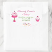 Sweet Oval Cupcake Bakery Stickers (Tasche)