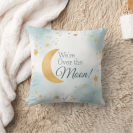 Sweet Over the Moon Blue Boy Baby Kinderzimmer Dek Kissen