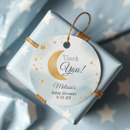 Sweet Over the Moon Danke, Baby Shower Geschenkanhänger