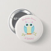 Sweet Owl Birthday Button (Vorne & Hinten)