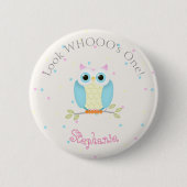 Sweet Owl Birthday Button (Vorderseite)