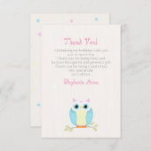 Sweet Owl Birthday Einladung (Vorne/Hinten)