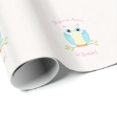 Sweet Owl Birthday Geschenkpapier (Rolleneckpunkt)
