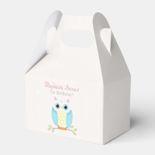 Sweet Owl Birthday Geschenkschachtel (Vorderseite)