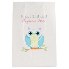 Sweet Owl Birthday Mittlere Geschenktüte