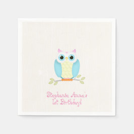Sweet Owl Birthday Serviette