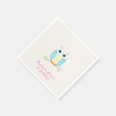 Sweet Owl Birthday Serviette (Ecke)