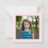 Sweet Owl Pink Valentine's Classroom Photo Card Mitteilungskarte (Rückseite)