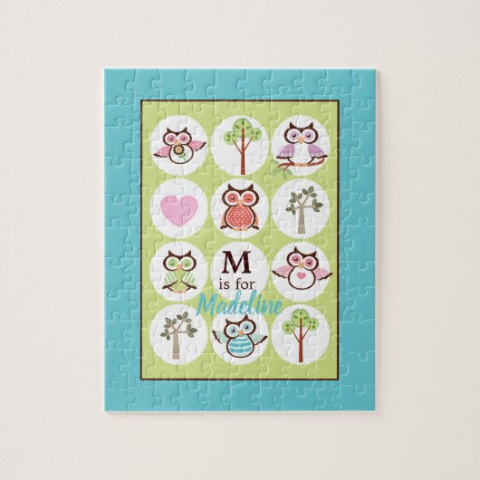 Sweet Owl Sampler Personalisiert Puzzle (Vertikal)