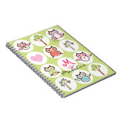 Sweet Owl Sampler Personalisiertes Notebook Notizblock (Rechte Seite)