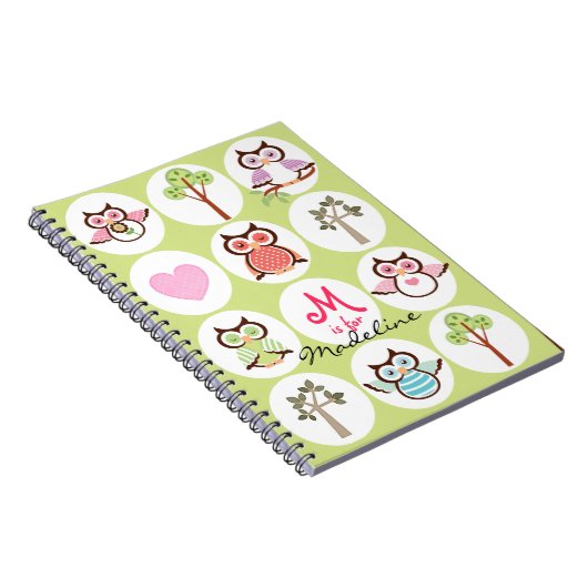 Sweet Owl Sampler Personalisiertes Notebook Notizblock (Rechte Seite)