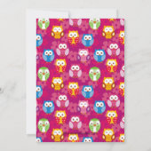 Sweet Owls Babydusche Einladung Limon (Rückseite)