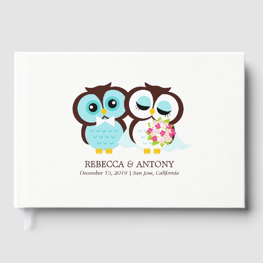 Sweet Owls Wedding Gästebuch (Vorderseite)