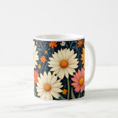 Sweet Painted Daisies Kaffeetasse (VorderseiteRechts)