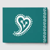 Sweet Paisley Hearts im Aquamarinen Gästebuch (Rückseite)