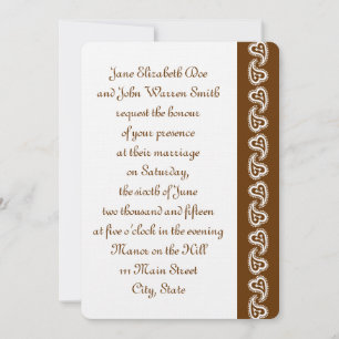 Sweet Paisley Hearts in Chocolate Event Einladung