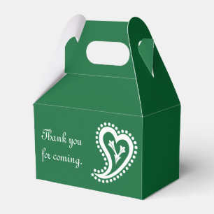 Sweet Paisley Hearts in Green Gevor Box Geschenkschachtel