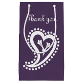 Sweet Paisley Hearts in Lila Geschenktasche Kleine Geschenktüte (Vorderseite)