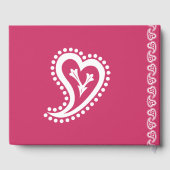 Sweet Paisley Hearts in Raspberry Gästebuch (Rückseite)